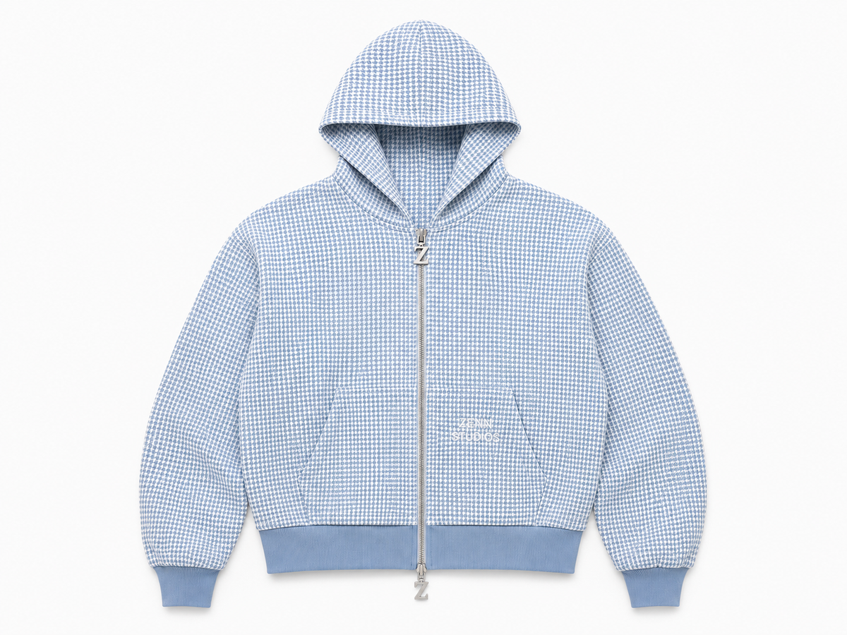 Blå Hoodie