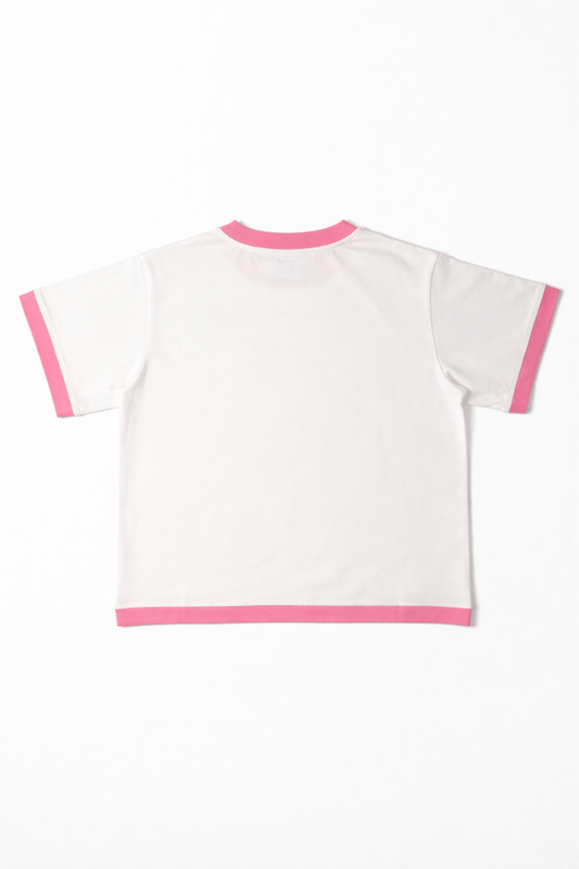 White and pink t-shirt