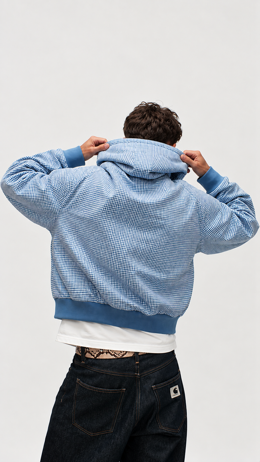 Blå Hoodie