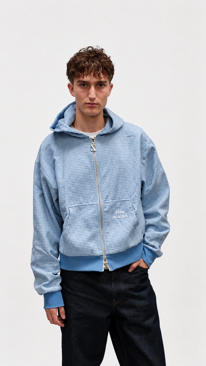 Blå Hoodie